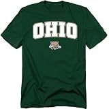 LOGOVISION Ohio University Arch Logo Unisex Adult T Shirt, Hunter Green, X-Large