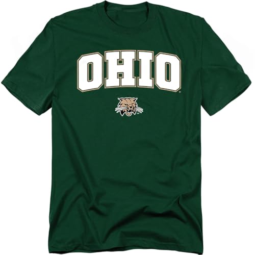 LOGOVISION Ohio University Arch Logo Unisex Adult T Shirt, Hunter Green, 4X-Large