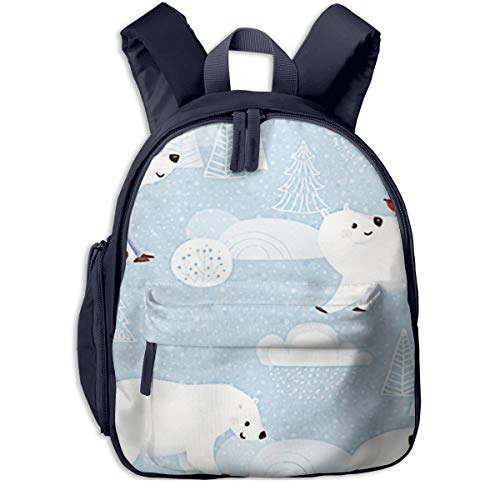 Preisvergleich Produktbild Kinderrucksack Kleinkind Jungen Mädchen Kindergartentasche Winter Eisbären Weihnachten Backpack Schultasche Rucksack