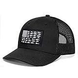Syuotem Stickerei Amerikanische Flagge Taktischer Hut, dünne blaue Linie, Baseballhüte, Herren-Trucker-USA-Hüte für den täglichen Gebrauch und Geschenke, Schwarz 7, Einheitsgröße