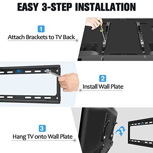 Mounting Dream Tilting Tv Mounts For Most 26-55 Inch Led, Lcd Tvs Up To Vesa 400 X 400Mm And 88 Lbs Loading Capacity, Tv Wall Mount With Unique Strap Design For Easily Lock And Release Md2268-Mk #TOP4