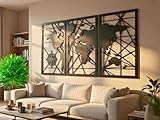 VAILLA ® Mappa del mondo, Decorazione da parete in legno, decorazione da parete in nero, o...