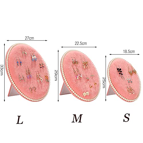 GISELA D 3 peças de suporte oval para colar de veludo com suporte para pingente de joias ajustável (