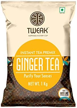 Tweak Instant Ginger Tea Premix 1kg | Premium Ginger Chai Mix with Milk & Sugar | Ready-to-Drink Tea Premix for Home & Office | Makes Approx. 62 Cups of 100ml