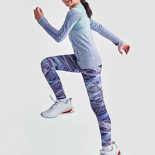 Girls Yoga Leggings Kids High Waisted Athletic Active Dance Pants Toddler Stretchy Running Tights 𝐋ounge Pants Fall Clothes2