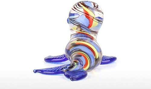 Extaum Tooart Colorful Walrus Sculpture| Handmade Glass Ornament Animal Figurine Gift Package Home Decor Multicolor Gifts for Birthday/Housewarming