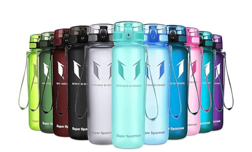 Super Sparrow Borraccia Sportiva & Bottiglia Bambini Senza Perdite - 750ml Bottiglia Acqua Plastica Riutilizzabile - Senza BPA