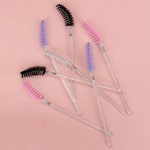 200 Stück Einweg Wimpernbürsten, Wimpernverlängerung bürste Augenbrauen Applikator, Make-up Tool Kosmetikpinsel Kit, Mascara bürstchen für Beauty-Salon, Hausgebrauch Eyelash Brush,Hellviolett