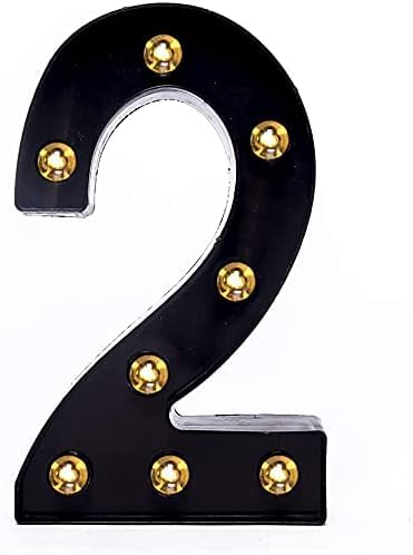 SHANJIA Light Up Letters Sign, LED Letter Lights Sign Black letter Light Up Letters Sign for Night Light Wedding Birthday Party Christmas Lamp Home Bar Decoration (2)