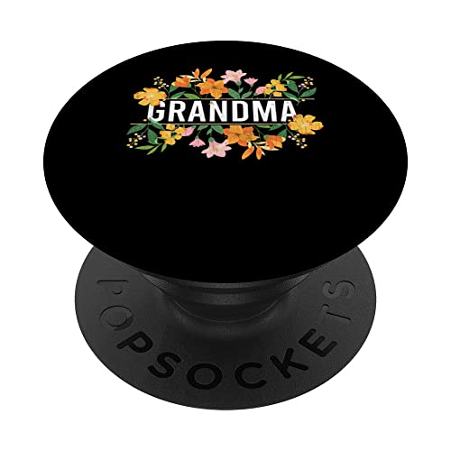 Floral Grandma Funny Grandmother Nana Lover Gráfico PopSockets PopGrip Intercambiable