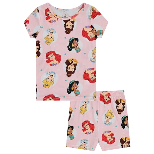 Disney Girls Classic Pajamas Set - 4 Piece Short Sleeve Pajamas - Lilo and Stitch, Minnie Mouse & Cinderella Princess Pajamas3