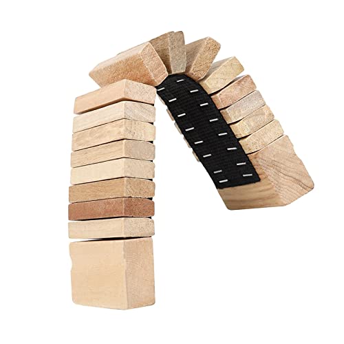 Menolana Castanets Clapper Shaker Musical Instruments Clatter Percussion Instrument for Kids, Wood Color