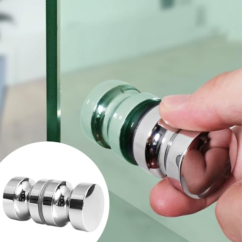 GisWell Türknauf Dusche 30MM,Griff für Glas Duschtür,Griffe für Duschtüren,für Dusche und Bad,Eleganter Türgriff für Duschtür, Aluminiumlegierung,Dauerhaft