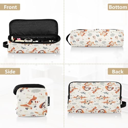 Bolsa de viaje resistente al calor para herramientas de cabello Cute Dog Marble - organizador portátil para planchas, rizadores y accesorios de cuidado del cabello miniatura 5