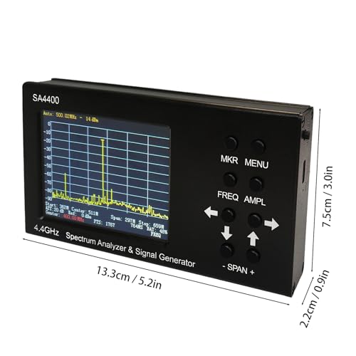 Image of 2026 Portable Spectrum Analyzer 45MHz-4400MHz RF Signal Generator Touchscreen Battery Powered Signal Test Tool for Wireless Communication Testing