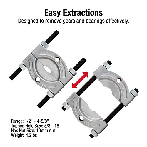 Sunex Tools 57Bs3 Bearing Seperator, 1/2 Inch Â€“ 4-5/8 Inch, Alloy Steel Angled Edges, Bearing Splitter With Threaded Holes #TOP1