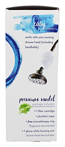 New Wave Enviro Shower Filter System with Aromatherapy Ring (Premium), White (796515300727) - Thumbnail 2