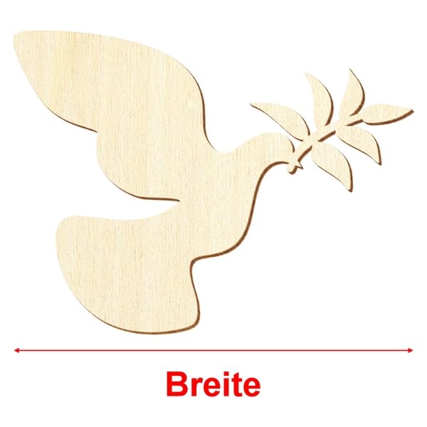 Palos de paz de madera, decoración para manualidades, 5-50 cm, tamaño: 22 cm, paquete con 25 unidades