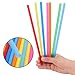 Tomnk 120 Pack Smoothie Straws, 10.3 Inches Straws Disposable, Milkshake Plastic Straws in Assorted Bright Colors