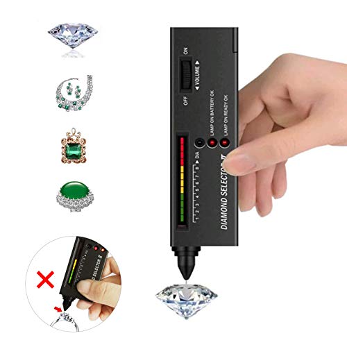 Hmkis Diamond Tester Pen, Environmental Protection 9V Battery, High Accuracy Jewelry Diamond Tester, Professional Diamond Selector For Novice And Expert, Thermal Conductivity Meter (Diamond Tester) #TOP5