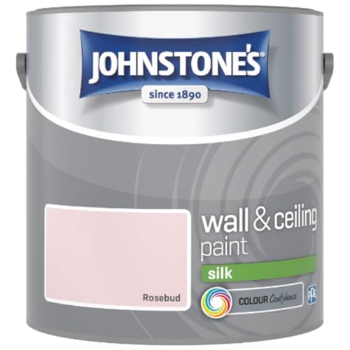 Rosebud Johnstone’s Wall & Ceiling Silk Paint 2.5L – Smooth Silk Finish, Excellent Coverage, Quick Dry, Low Odour Interior Paint for Walls & Ceilings