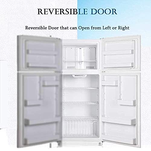 SMETA Top Mount Refrigerator 18 Cu.Ft, Top Freezer Refrigerator, 30\" Garage Ready Refrigerator, Double Door Frost Free Fridge with 4.1 Cu.Ft Freezer, Full Size Refrigerator, Stainless Steel - Thumbnail 6