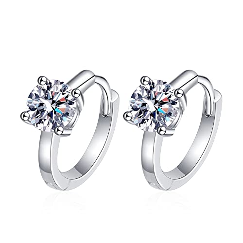 Boucles d'oreilles moissanite avec certificat, le cadeau idéal