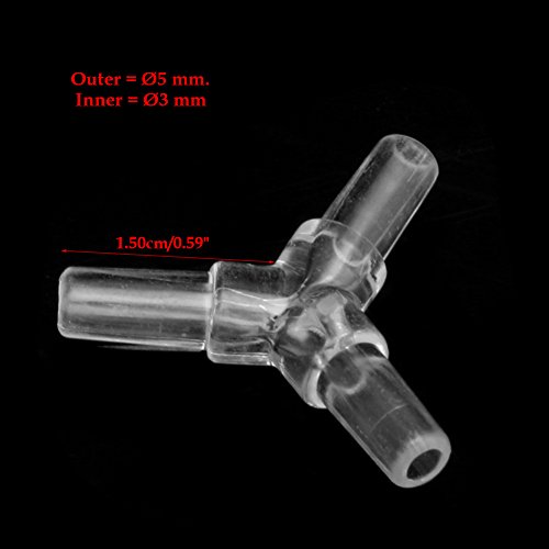 Slaxry 10Pcs 3 Way Y-Shaped Clear Air Oxygen Valves Connector For Aquarium Fish Tank Tubing #TOP5