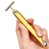 Massageador Elétrico Vibrador Rosto Harmonização Facial Botox Efeito Lifting Anti Rugas E Idade Prevenção Envelhecimento Da Pele - Gold 24k Premium
