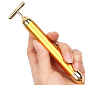 Massageador Elétrico Vibrador Rosto Harmonização Facial Botox Efeito Lifting Anti Rugas E Idade Prevenção Envelhecimento Da Pele - Gold 24k Premium