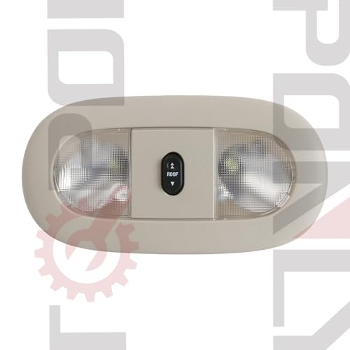 Image of TQPONLY Overhead Console LED Dome Map Light Lamp,for 2004-2008 Ford F150 Extended Cab /SuperCrew Interior Lights with Sunroof Switch (Tan)