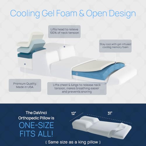 Image of Patented 3.0 Therapy Pillow for Chronic Neck Pain Relief, Decompression, Better Posture & Acid Reflux (For Side Sleepers) - HSA /FSA Approved. Also Opens Airways and Prevents Snoring
