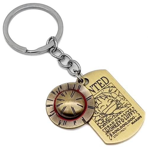 Weeb Keychains - Gift Boxed One Piece Keychain - Set Sail with an Anime Keychain from Straw Hat Pirate Crew. One Piece merch gift boxed and ready anime gifts for men. Wanted! Luffy