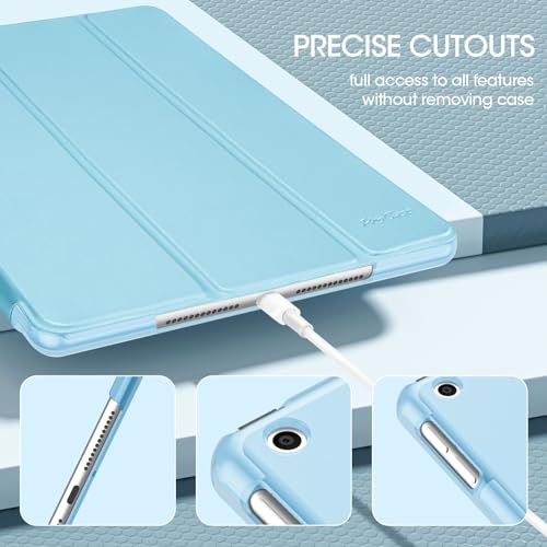 Image of ProCase for iPad 9th / 8th / 7th Generation Case 10.2 Inch (2021 /2020 /2019 Release), 10.2 iPad Case 9th / 8th / 7th Gen Cover, Slim Smart Cover with Translucent Hard Shell Back -Babyblue
