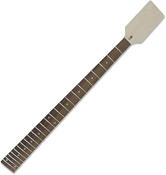 Maple Unfinished Electric Bass guitar neck 24 Fret 34inch Rosewood Fretboard Paddle head Dot Inlay Electric Guitar Neck Replacement for DIY 38mm-65mm