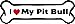 Imagine This Bone Car Magnet, I Love My Pit Bull, 2-Inch by 7-Inch