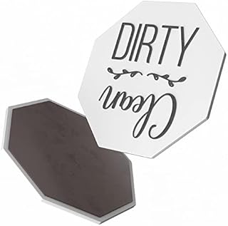Stylish Clean Dirty Dishwasher Magnet Sign - Ideal Signs for Any Home or Office Kitchen - Nice Decor  Rubber Made  Strong Magnet for Dishwashers, Laundry or Washing Machine.
