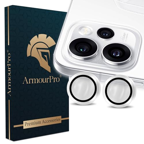 Image of ArmourPro Camera Lens Protector Tempered Glass for Oppo Reno 15 Pro Mini (6.32 Inches) Tough HD Individual Aluminum Alloy Rings 9H Camera Cover, Scratch-Resistant,Camera Rings Protection| Silver, 1 Pack