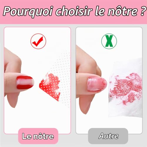 xiluuyou 800 Pièces Coton Ongles Gel Non Pelucheux – vue 5