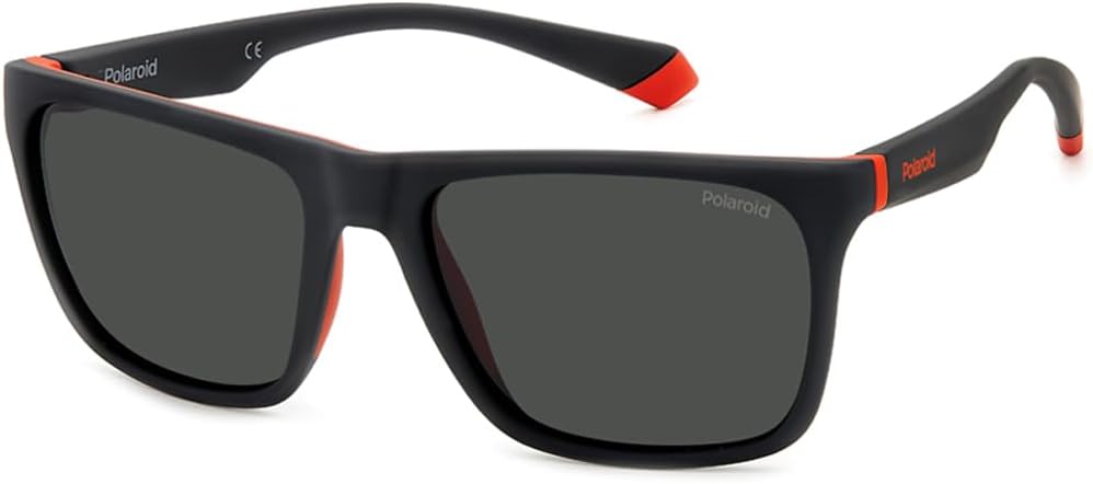 POLAROID PLD 2141/S BLX MATTE BLACK RED 57/18/140 UNISEX Sunglasses