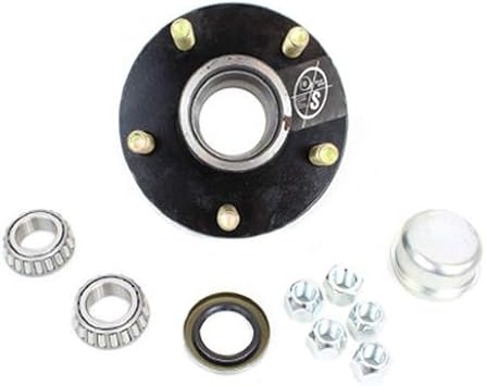 SOUTHWEST WHEEL 5-Hole, 4.5" Bolt Circle Idler Hub for 2,000 lb. Axles BT8 Spindle 1" Spindle that uses L44643 Trailer Bearings
