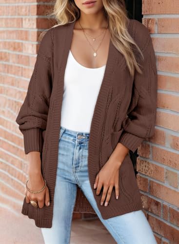 Image of Dokotoo Women Long Cardigan Open Front Knit Sweater 2026