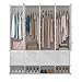 16-drzwiowy Locker garderoba buty bity 4-poziomowy organizer z tworzywa sztucznego 4-kratkowy regały ubrania sypialnia dom biały 147 x 47 x 165 cm MUMUJIN