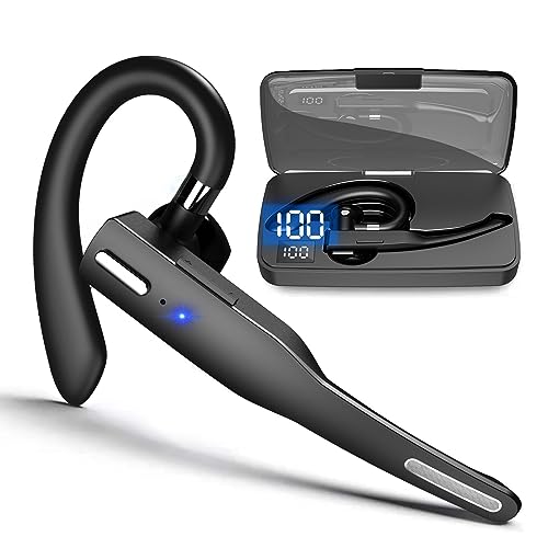 Kamon K525 Wireless Earpiece for Cellphone, Bluetooth 5.1 Headset Wireless Headphone with Charging Case, Mic for Office Driving, Hands-Free Earphones Compatible with iPhone, Samsung Etc (K525)