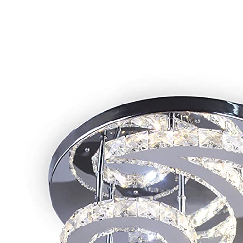 Plafonnier LED cristal 50W dimmable avec télécommande pour salon moderne - 3