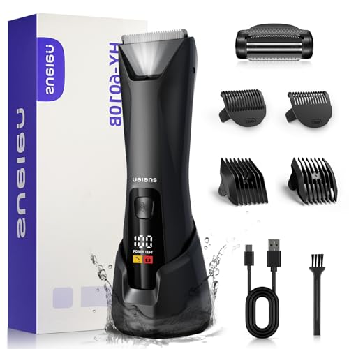 Rasoio Elettrico Corpo Uomo, Depilatore Corpo Uomo 2 in 1 con Luce LED e...