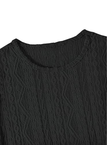 Image of Girls' Summer Shirts Cute Tops Ruffle Sleeve Crew Neck Casual Tees