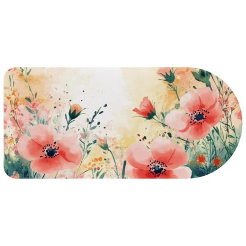 Grand tapis de souris de jeu élégant avec motif floral d'été chic