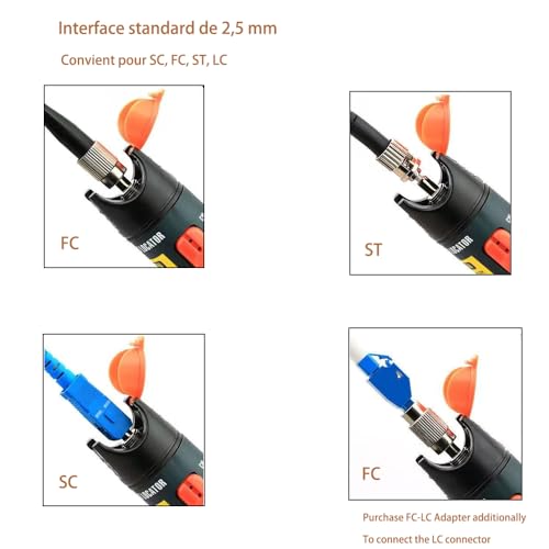10 mW Visueller Fehlerfinder, Photometer aus Glasfaser, FTTH -70 dBm bis +6 dBm, Glasfaser-Tester