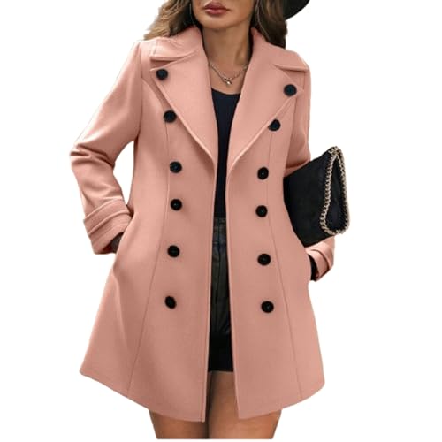 Manteau en laine épais mi-long idéal pour le travail et les sorties